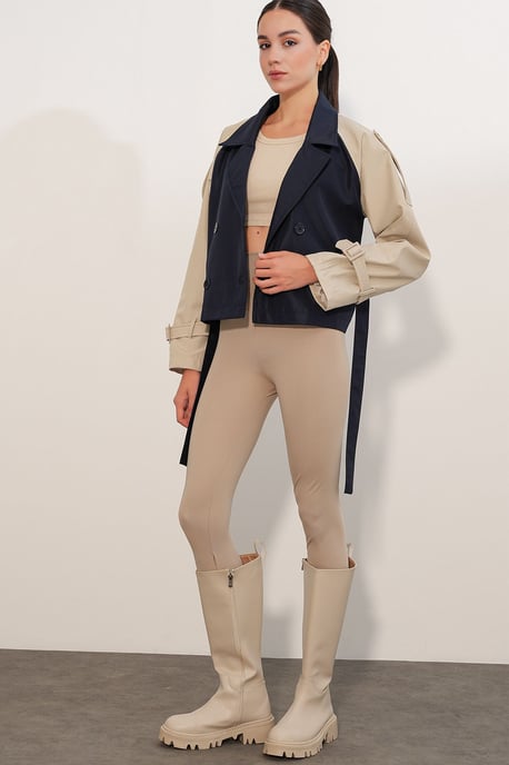Short Belted Trench Coat - Image 4