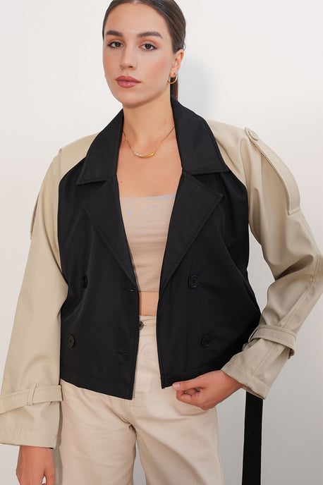Short Belted Trench Coat - Image 2
