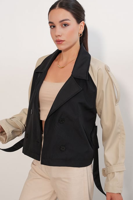 Short Belted Trench Coat - Image 4