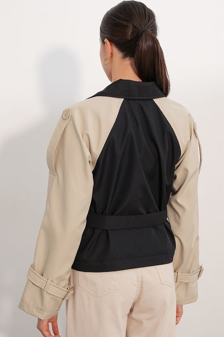 Short Belted Trench Coat - Image 6