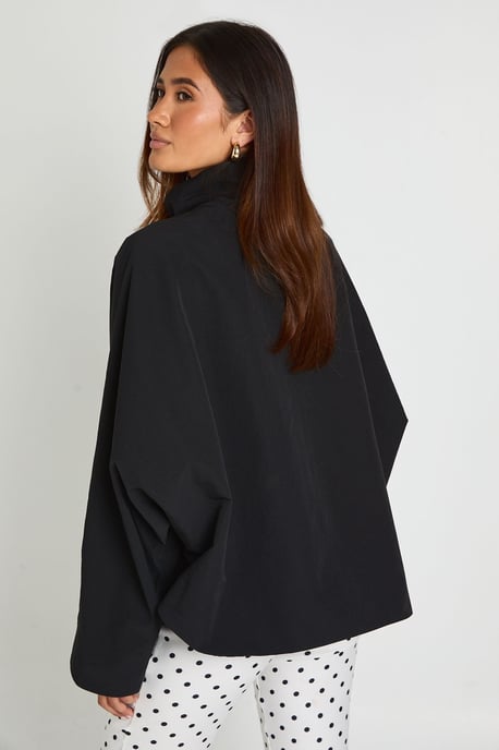 Funnel Neck Oversized Jacket - Image 2