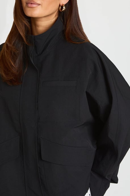 Funnel Neck Oversized Jacket - Image 4