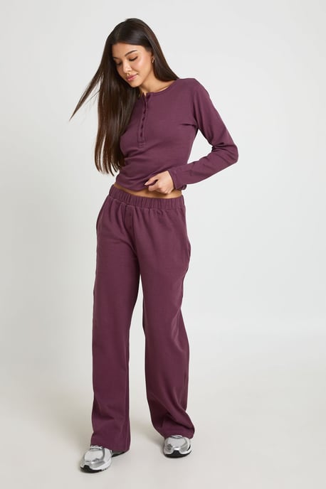 Cotton Button Through Crew Neck Top & Trouser Co Ord - Image 1
