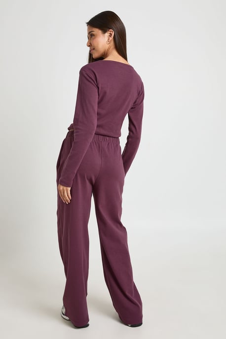Cotton Button Through Crew Neck Top & Trouser Co Ord - Image 2