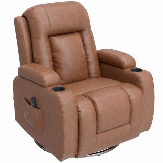 4goodz Massagestoel met warmtefunctie draaibare schommelstoel met voetensteun - Image 1