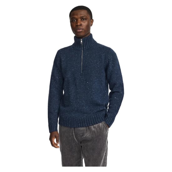 Revolution Half-zip knit navy - Image 2