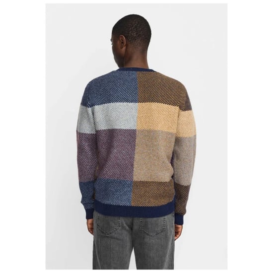 Revolution Knit pull collor block blue & ocre - Image 5
