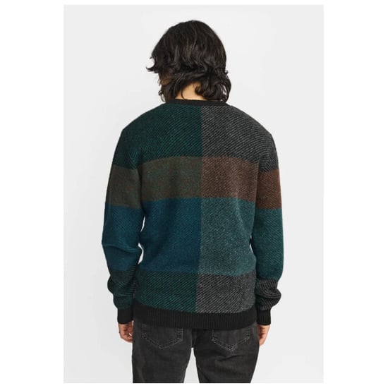 Revolution Knit pull collor block black & green - Image 2
