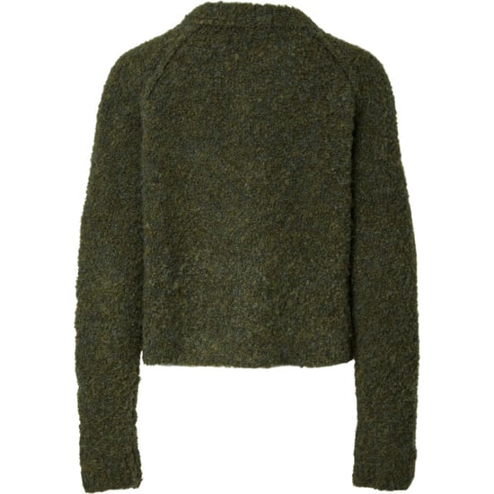YAS Plyra ls knit zip cardigan chive - Image 6