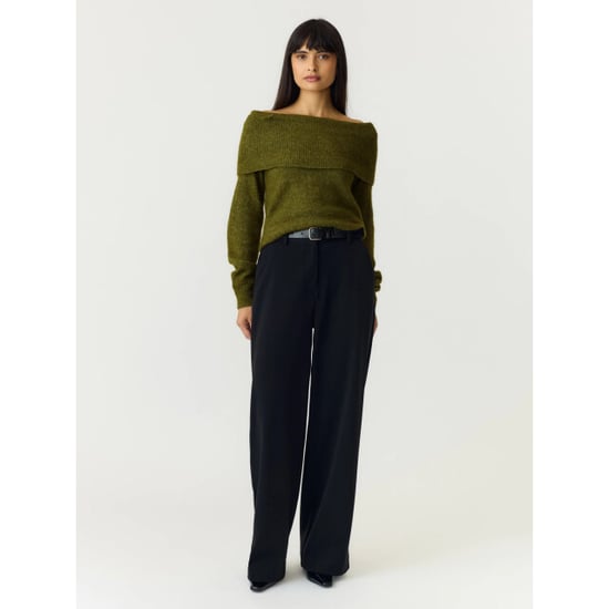 YAS Johi os wool blend pullover s. noos fir green - Image 5