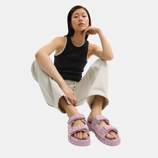 Sculpted C Double Band Sandal With Quilting - Image 5