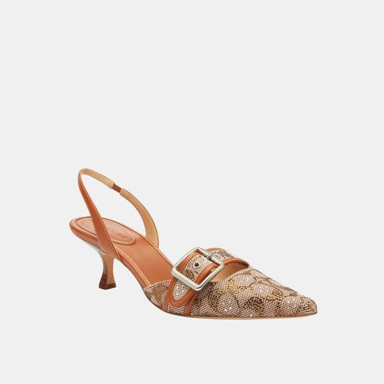 Margot Slingback In Crystal Signature Jacquard - Image 1