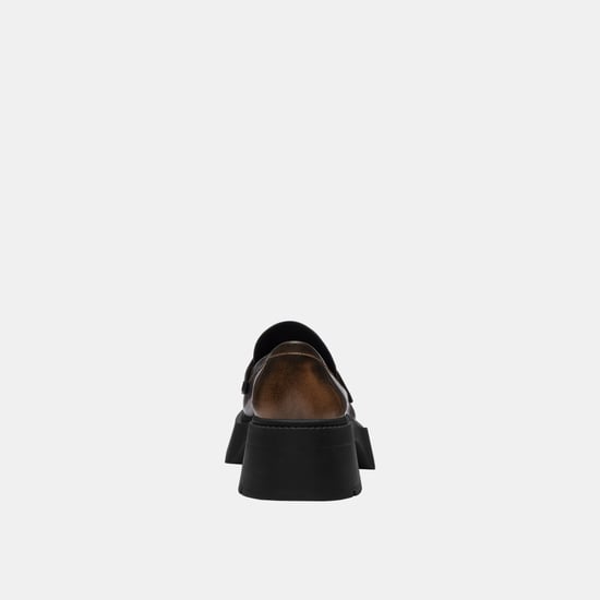 Leah Platform Loafer In Loved Leather - Image 4