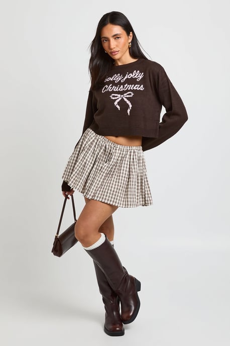 Holly Jolly Crop Christmas Jumper - Image 3