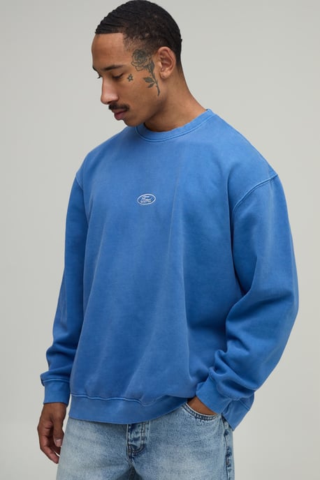 Oversized Ford License Washed Sweatshirt - Image 2