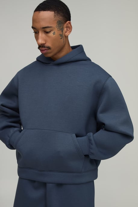 Oversized Boxy Scuba Hoodie - Image 1