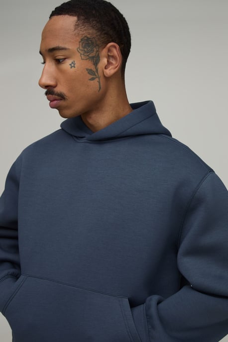 Oversized Boxy Scuba Hoodie - Image 3