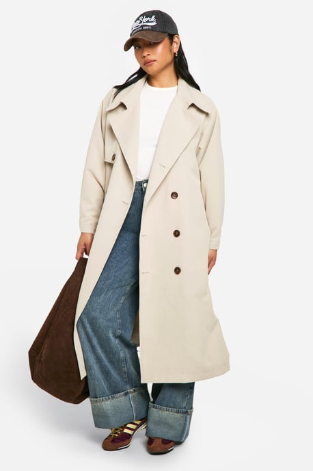 Petite Oversized Raglan Sleeve Trench Coat - Image 1