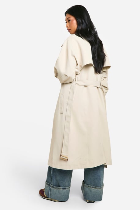 Petite Oversized Raglan Sleeve Trench Coat - Image 2