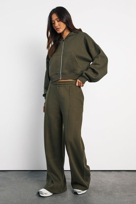 Boxy Balloon Sleeve Oversized Zip Through Hoodie - Image 3