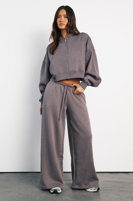Boxy Balloon Sleeve Oversized Zip Through Hoodie - Image 3