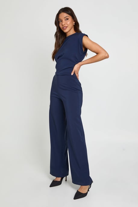 Ruched Waist Wide Leg Jumpsuit - Image 3