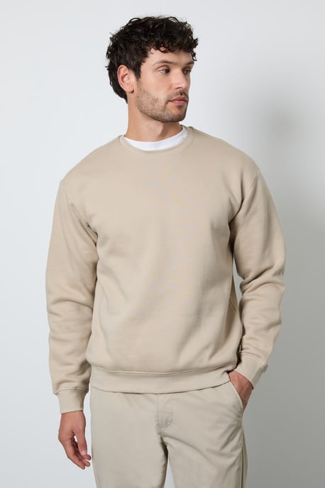 Natural Crew Neck Sweatshirt - Image 1
