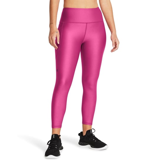 Women's Under Armour No Slip Waistband Ankle Leggings in Astro Pink/Blk - Image 2