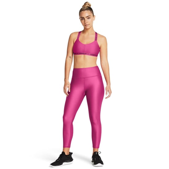Women's Under Armour No Slip Waistband Ankle Leggings in Astro Pink/Blk - Image 4