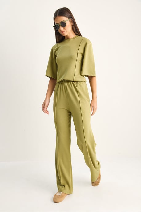Cotton-Lycra Two-Piece Co-ord Set - Image 3