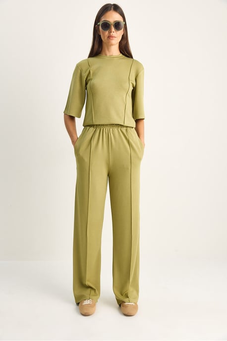 Cotton-Lycra Two-Piece Co-ord Set - Image 4