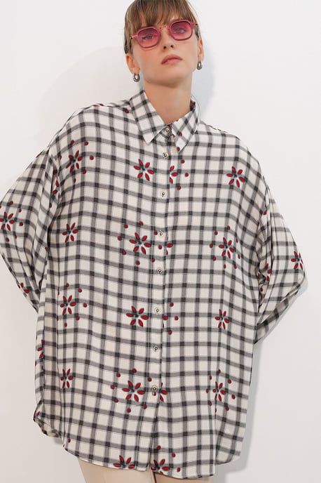Oversized Overhemd met Lange Mouwen van Poplin - Image 1