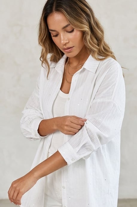 Oversized Long-Sleeve Poplin Shirt - Image 2