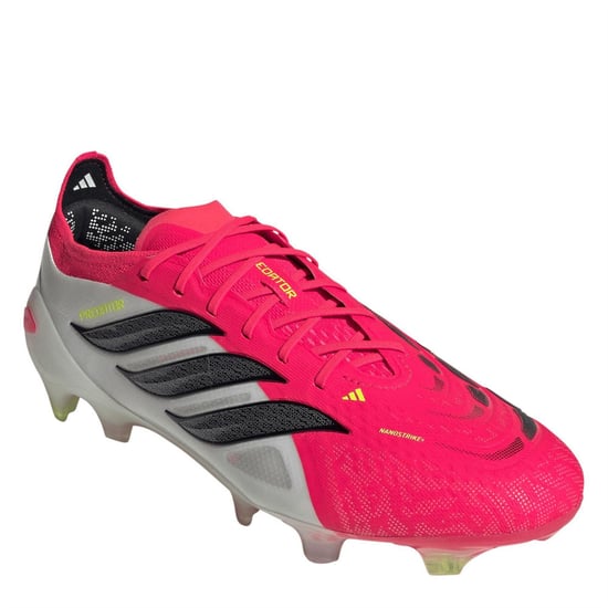 Men's adidas Predator Elite Firm Ground Football Boots in Red/Blk/White - Image 4