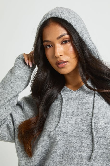 Petite Soft Knit Oversized Hoody - Image 4
