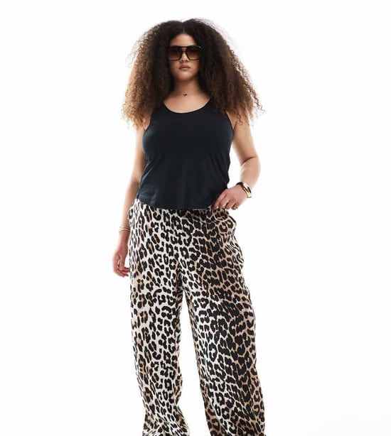 Vero Moda Curve vida leggs byxor med leopardtryck - Image 1