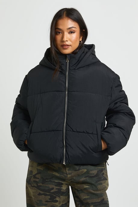 Petite Hooded Puffer Jacket - Image 1