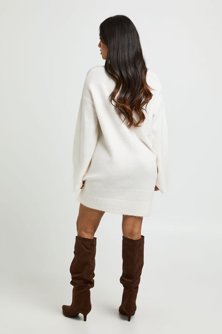 Petite Super Soft V Neck Knitted Mini Dress - Image 3