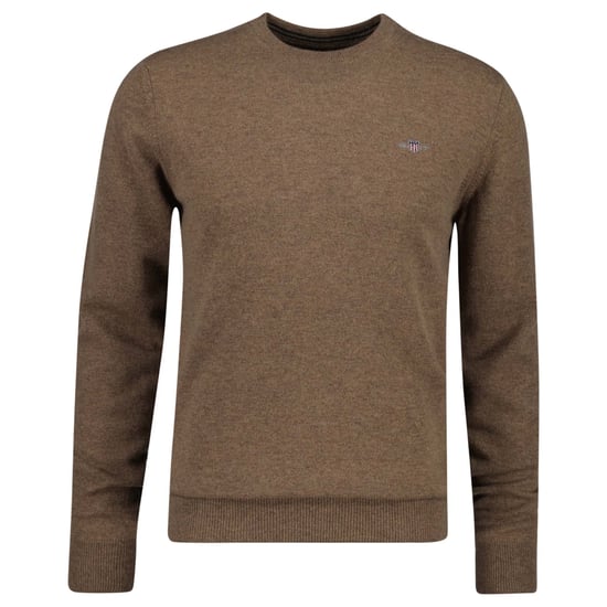 Regular Fit Long Sleeve Logo Detail Jumper in Taupe - Image 3