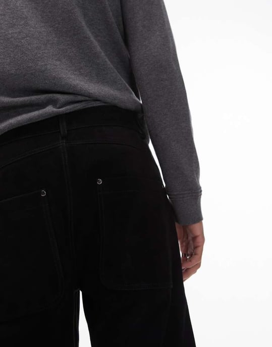 Topman premium raka mockabyxor i svart - Image 2