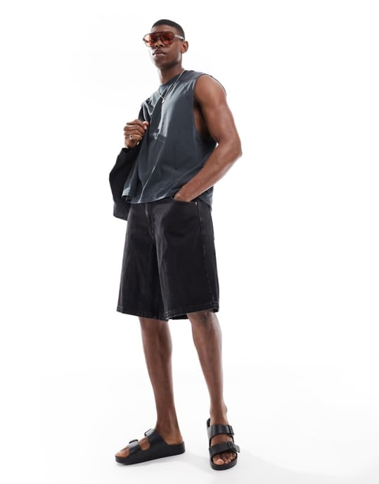 Hollister baggy jorts i svart - Image 1