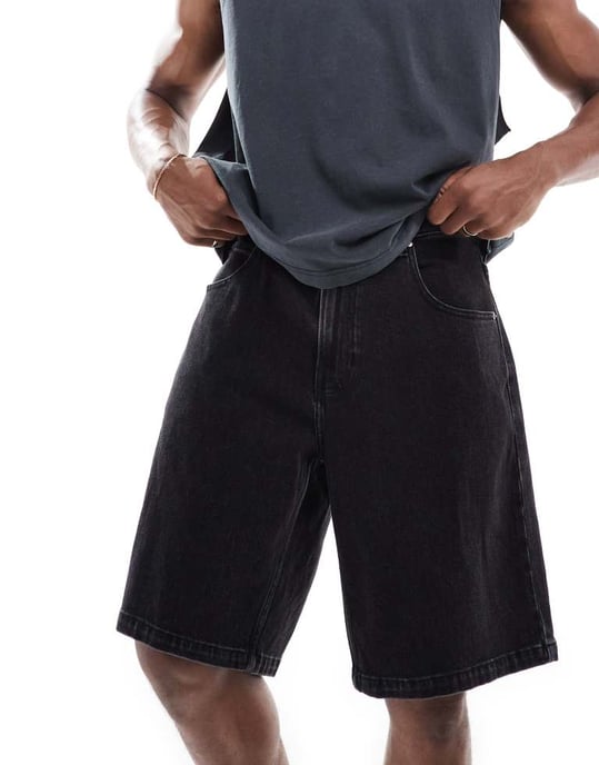 Hollister baggy jorts i svart - Image 3