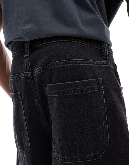 Hollister baggy jorts i svart - Image 4