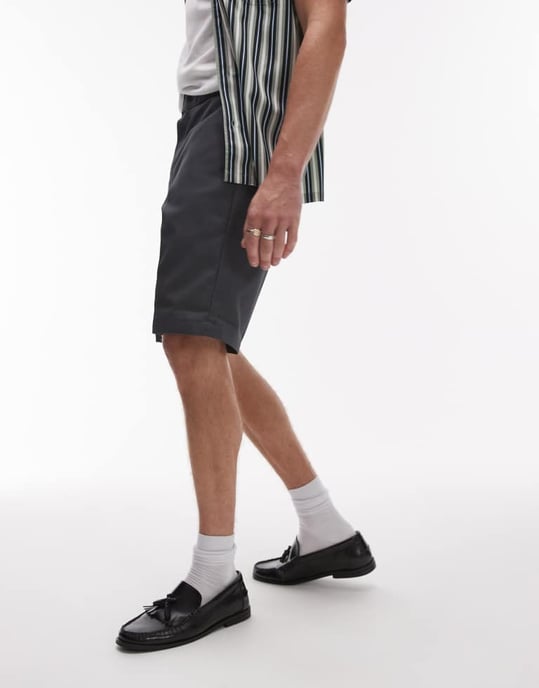 Dickies 874 raka arbetsshorts i kolgrå - Image 2