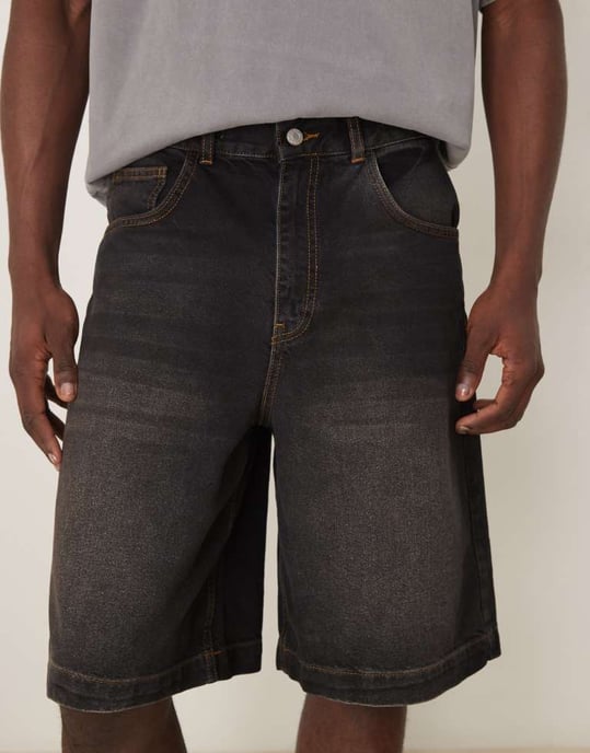 ASOS DESIGN lång denimshorts i tonad brun tvätt - Image 4