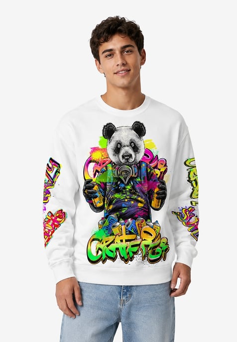 Sweatshirt met all-over print Graffiti Panda Mr Gugu & Miss GO - Image 2