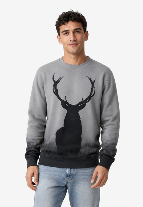 Sweatshirt mit Allover-Print Wild Deer Mr Gugu & Miss GO - Image 2