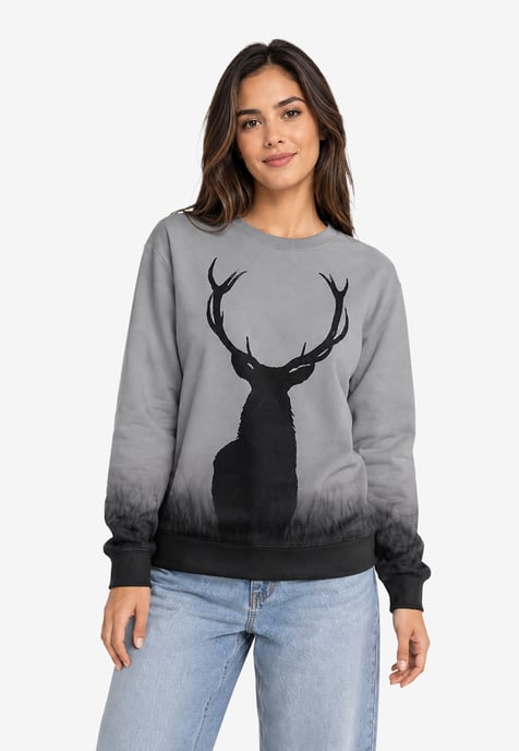 Sweatshirt mit Allover-Print Wild Deer Mr Gugu & Miss GO - Image 4