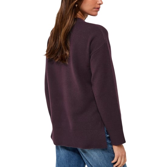 New Look Womens Side Slit Jumper Long Sleeve Sweatshirts Crew Neck Knitted Top - Image 3