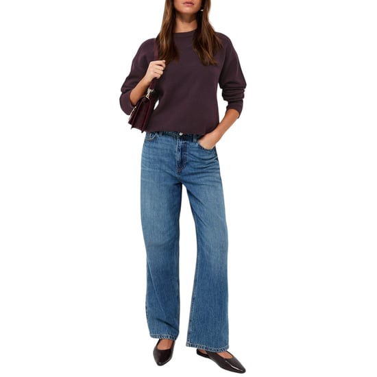 New Look Womens Side Slit Jumper Long Sleeve Sweatshirts Crew Neck Knitted Top - Image 5